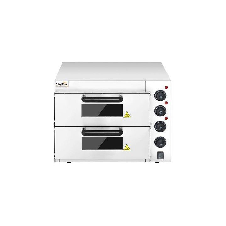 HORNO DE PIZZA ELÉCTRICO PROFESIONAL 2 CÁMARAS 3000W CHEF PRO