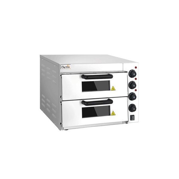 HORNO DE PIZZA ELÉCTRICO PROFESIONAL 2 CÁMARAS 3000W CHEF PRO