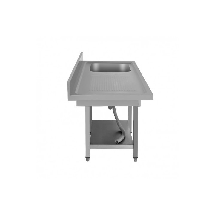 FREGADERO INDUSTRIAL 140X70X85CM CUBETA DERECHA Y ESTANTE CHEF PRO