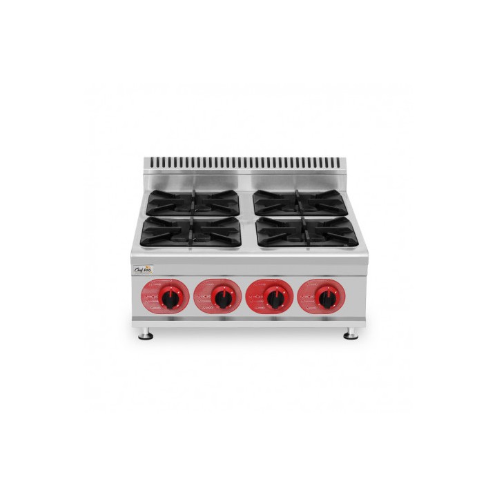 COCINA A GAS PROFESIONAL 4 FUEGOS CHEF PRO