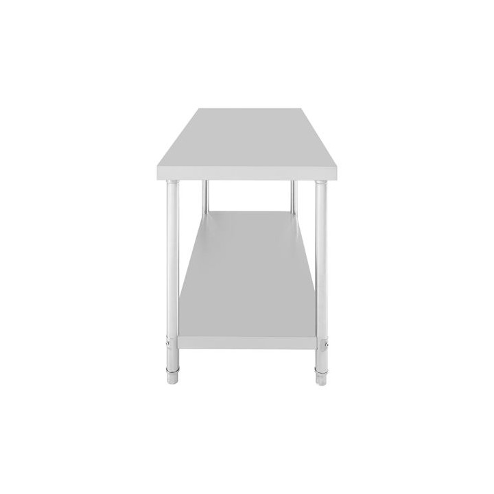 MESA DE TRABAJO ACERO INOXIDABLE 180X70X85CM CHEF PRO