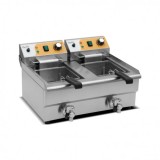 FREIDORA ELÉCTRICA PROFESIONAL 10+10 LITROS 2X3000W CHEF PRO