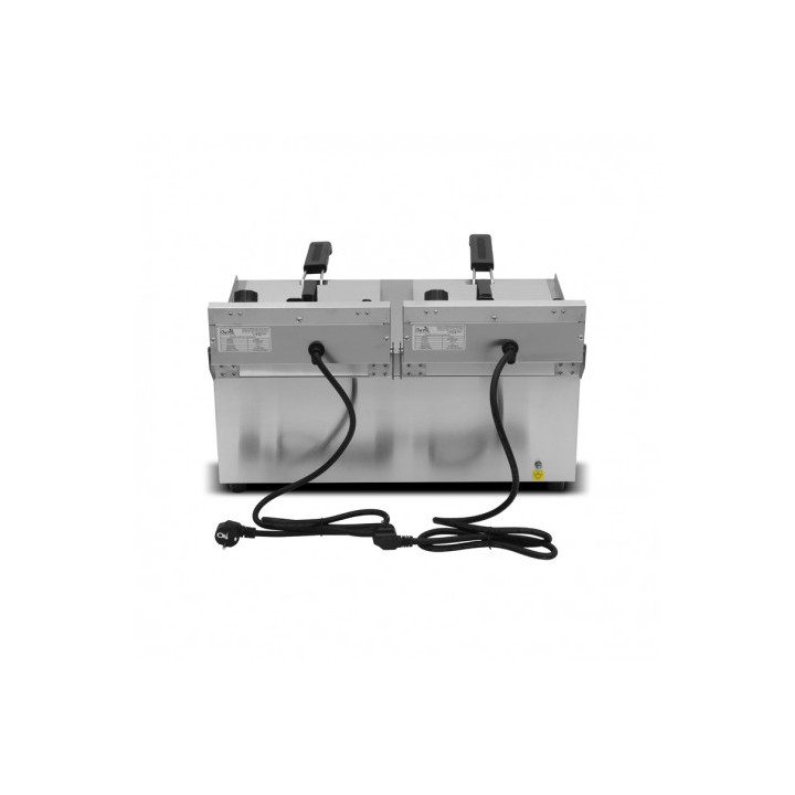 FREIDORA ELÉCTRICA PROFESIONAL 10+10 LITROS 2X3000W CHEF PRO