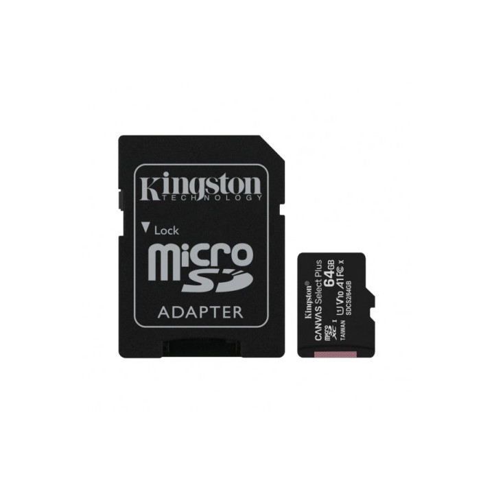 MEMORIA MICRO SD KINGSTON CLASE 10 64GB 100MB/S