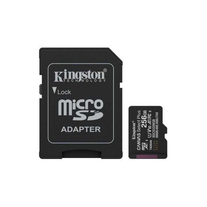 MEMORIA MICRO SD KINGSTON CLASE 10 256GB 100MB/S