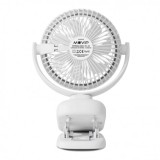 VENTILADOR PORTATIL TIPO CLIP 6" OSCILANTE CON LUZ LED Y BATERÍA MUVIP