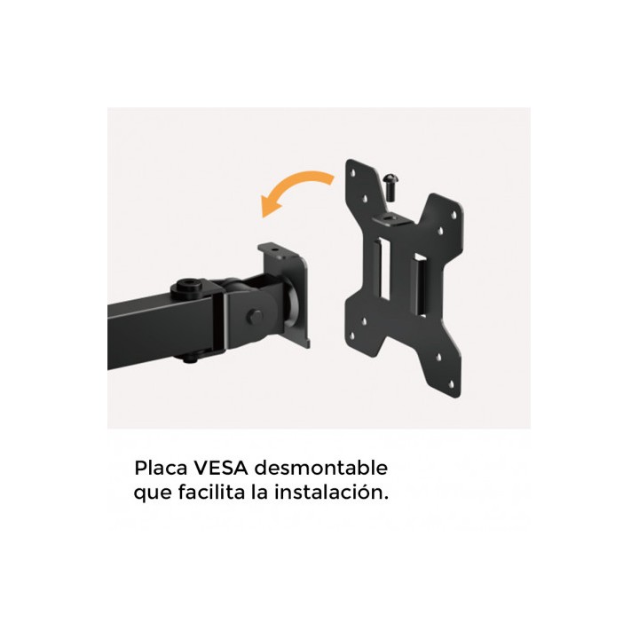 SOPORTE DE MESA 1 MONITOR 17"-32" CROMAD