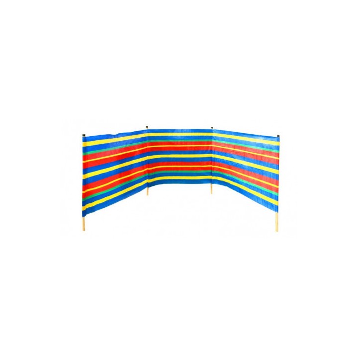PARAVIENTO DE PLAYA CON BARRAS DE MADERA