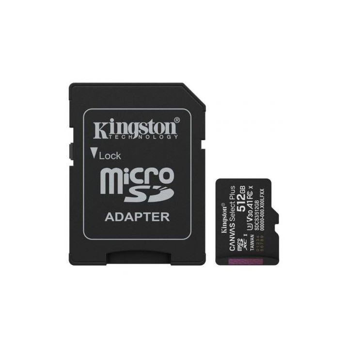 MEMORIA MICRO SD KINGSTON CLASE 10 512GB 150MB/S