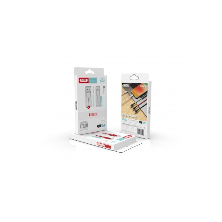 CABLE NBQ166 CARGA RAPIDA USB - LIGHTNING | 5A | 1 METRO | ROJO XO