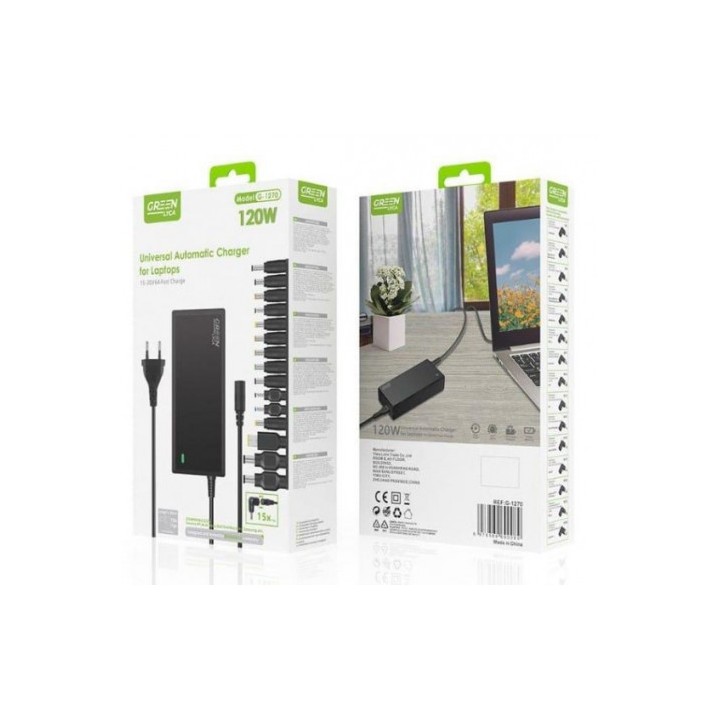 CARGADOR UNIVERSAL PARA PORTATILES 15-20V 120W GREEN LYCA