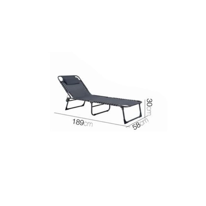 TUMBONA C/ COJIN ORISSA ANTRACITA 189X58X30CM