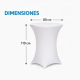 FUNDA PARA MESA DE COCTEL 110X80 BLANCA SUNGARDEN