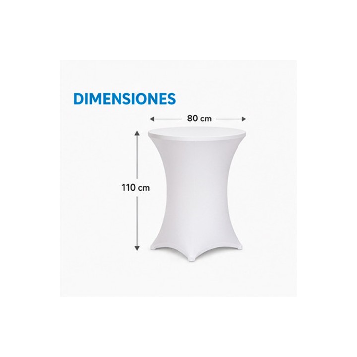 FUNDA PARA MESA DE COCTEL 110X80 BLANCA SUNGARDEN