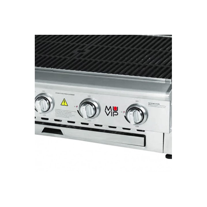BARBACOA DE GAS INOX PRO 5 FUEGOS SOBREMESA MUVIP