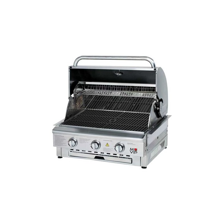 BARBACOA DE GAS INOX PRO 3 FUEGOS SOBREMESA MUVIP