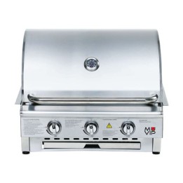 BARBACOA DE GAS INOX PRO 3 FUEGOS SOBREMESA MUVIP