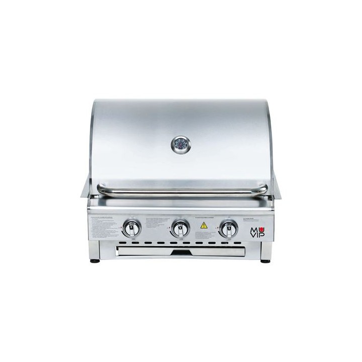 BARBACOA DE GAS INOX PRO 3 FUEGOS SOBREMESA MUVIP