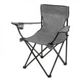 SILLA PLEGABLE DE CAMPING CON POSAVASOS GRIS SUNGARDEN