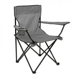 SILLA PLEGABLE DE CAMPING CON POSAVASOS GRIS SUNGARDEN
