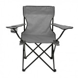 SILLA PLEGABLE DE CAMPING CON POSAVASOS GRIS SUNGARDEN