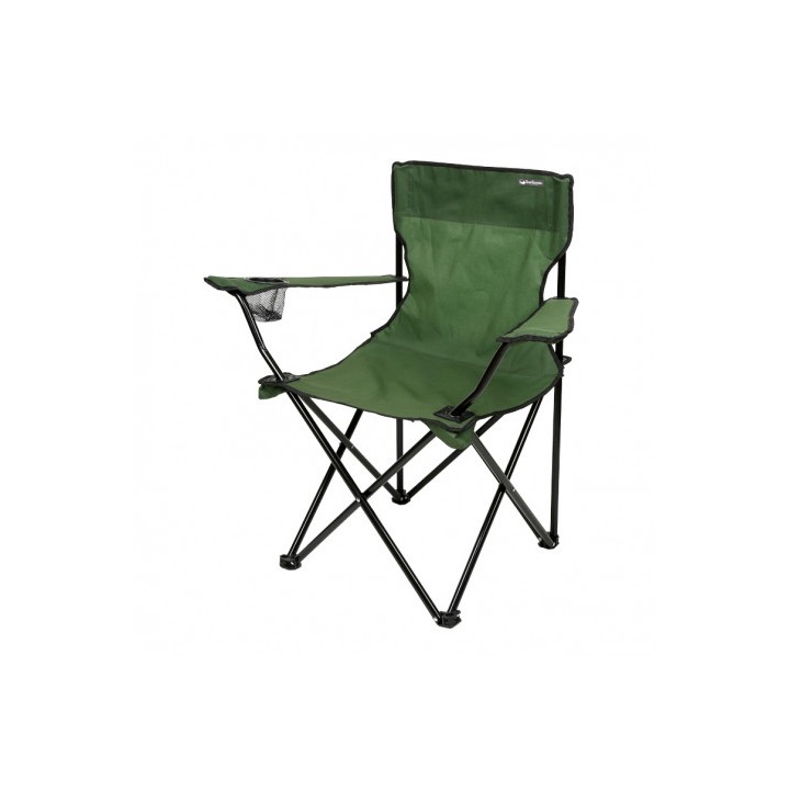 SILLA PLEGABLE DE CAMPING CON POSAVASOS VERDE SUNGARDEN