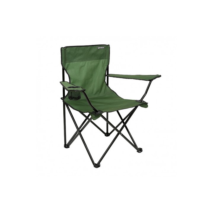 SILLA PLEGABLE DE CAMPING CON POSAVASOS VERDE SUNGARDEN