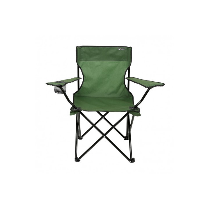 SILLA PLEGABLE DE CAMPING CON POSAVASOS VERDE SUNGARDEN