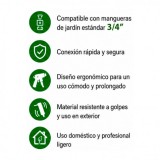 SET 4PCS BOQUILLA DE RIEGO + ADAPTADORES PARA MANGUERA 3/4" SUNGARDEN