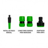 SET 4PCS BOQUILLA DE RIEGO + ADAPTADORES PARA MANGUERA 5/8" SUNGARDEN
