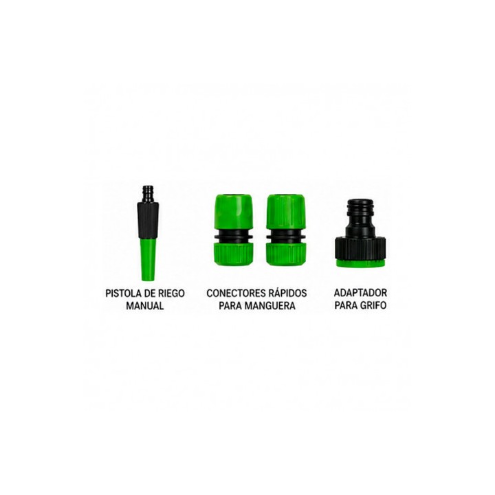 SET 4PCS BOQUILLA DE RIEGO + ADAPTADORES PARA MANGUERA 5/8" SUNGARDEN