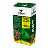 MANGUERA ESPIRAL DE JARDIN 7.5 METROS CON PISTOLA DE RIEGO SUNGARDEN