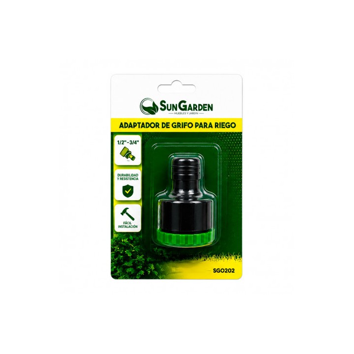 ADAPTADOR DE GRIFO 1/2" - 3/4" PARA RIEGO SUNGARDEN