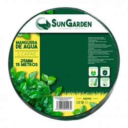 MANGUERA AGUA 5 CAPAS 25MM 15METROS SUNGARDEN