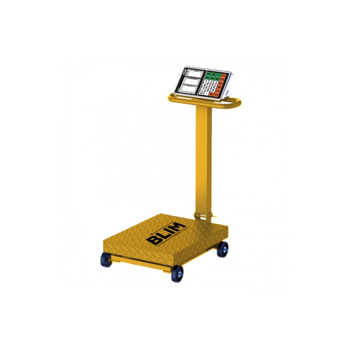 BASCULA INDUSTRIAL CON PLATAFORMA Y DISPLAY LCD 500KG BLIM