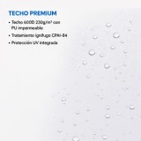 CARPA PROFESIONAL HEX.50 CON PAREDES 3X3 METROS BLANCA SUNGARDEN