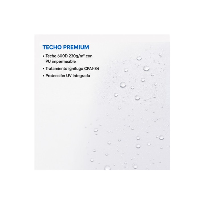 CARPA PROFESIONAL HEX.50 CON PAREDES 3X3 METROS BLANCA SUNGARDEN