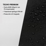 CARPA PROFESIONAL HEX.50 CON PAREDES 3X3 METROS NEGRA SUNGARDEN