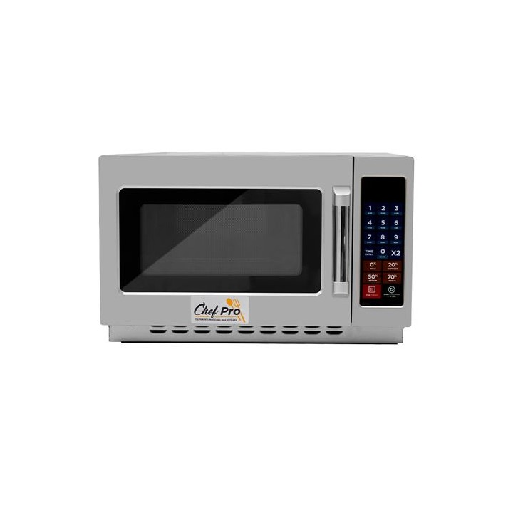 MICROONDAS PROFESIONAL 1000W 34 LITROS ACERO INOX CHEF PRO