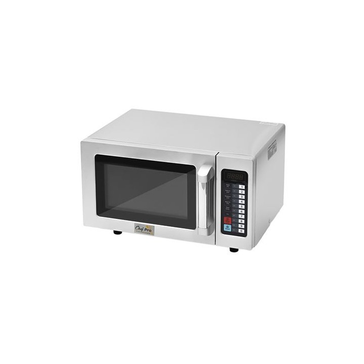 MICROONDAS PROFESIONAL 1000W 25 LITROS ACERO INOX CHEF PRO
