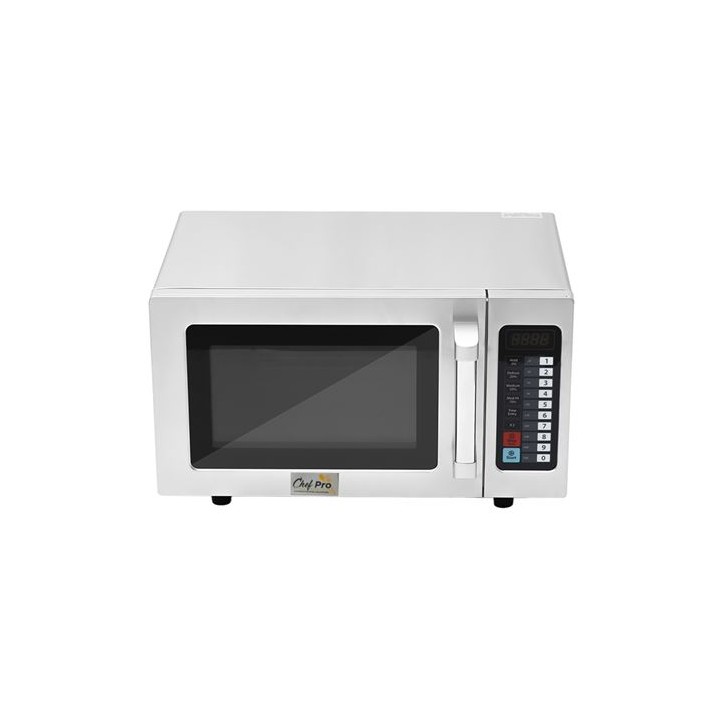 MICROONDAS PROFESIONAL 1000W 25 LITROS ACERO INOX CHEF PRO