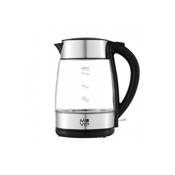 HERVIDOR DE AGUA CRISTAL INOX 1.7 LITROS 2200W MUVIP