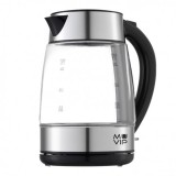 HERVIDOR DE AGUA CRISTAL INOX 1.7 LITROS 2200W MUVIP