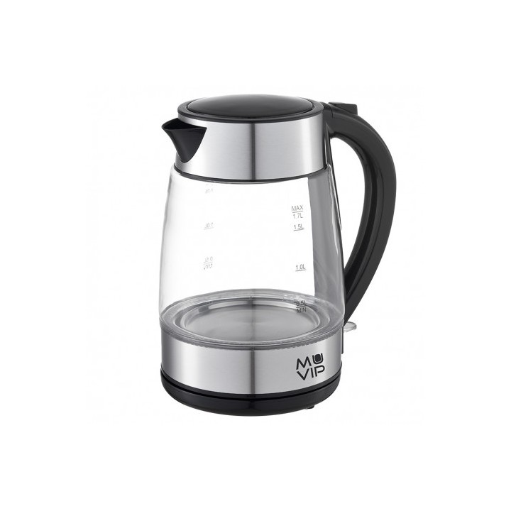 HERVIDOR DE AGUA CRISTAL INOX 1.7 LITROS 2200W MUVIP