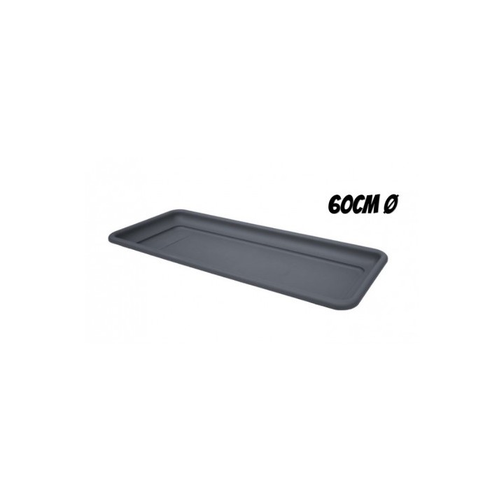BANDEJA PARA MACETA 60CM ANTRACITA ARTPLAST