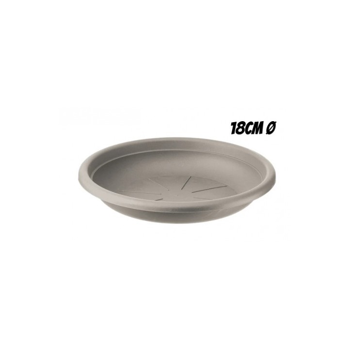 PLATO PARA MACETA 18CM TORTORA ARTPLAST