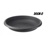 PLATO PARA MACETA 20CM ANTRACITA ARTPLAST