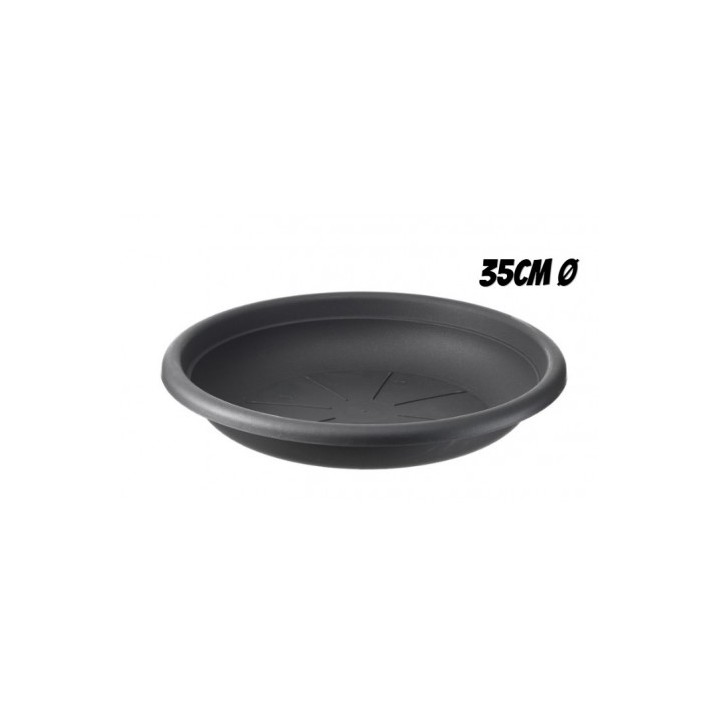 PLATO PARA MACETA 35CM ANTRACITA ARTPLAST