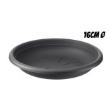 PLATO PARA MACETA 16CM ANTRACITA ARTPLAST