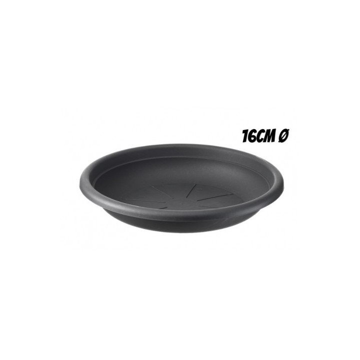 PLATO PARA MACETA 16CM ANTRACITA ARTPLAST
